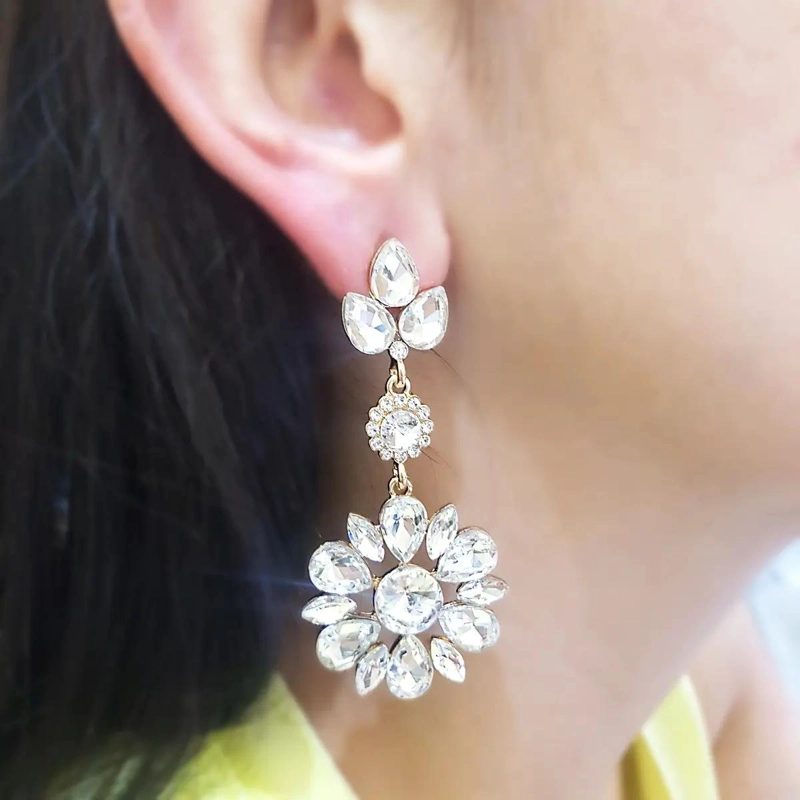AROS DE FANTASIA CON CRISTALES PARA FIESTA ELEGANTES Y BRILLANTES - 2