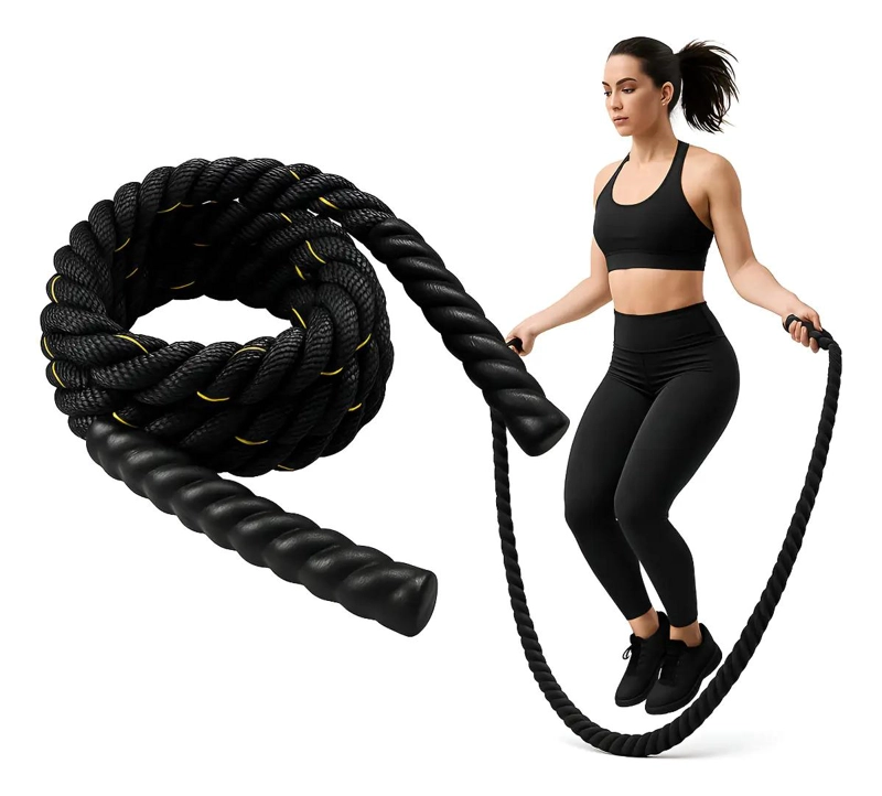 CUERDA PARA SALTAR PROFESIONAL DE 3 METROS Y 50 MM PARA ENTRENAMIENTO INTENSO - 1