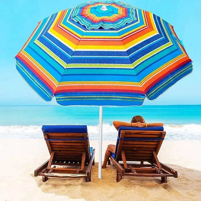 SET DE 2 SILLAS PLEGABLES PARA CAMPING CON QUITASOL PARA PLAYA - 2