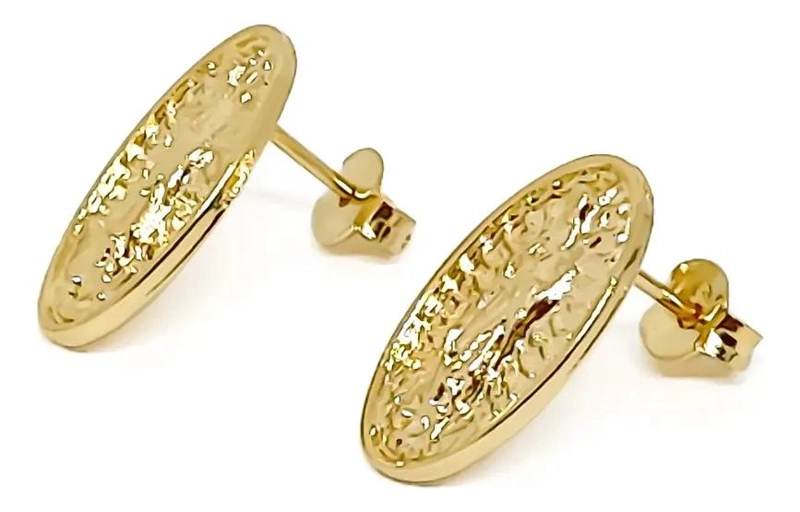 AROS CON MEDALLA DE VIRGEN DE GUADALUPE ENCHAPADOS EN ORO 18K - 2
