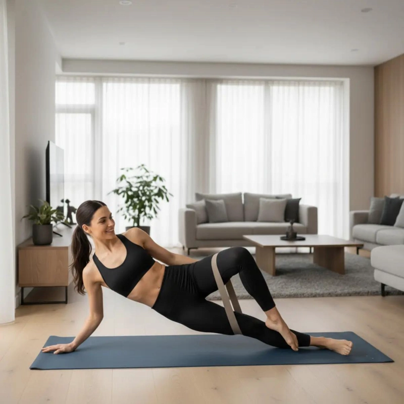 SET DE 5 BANDAS ELASTICAS DE LATEX PARA EJERCICIO Y PILATES - 3