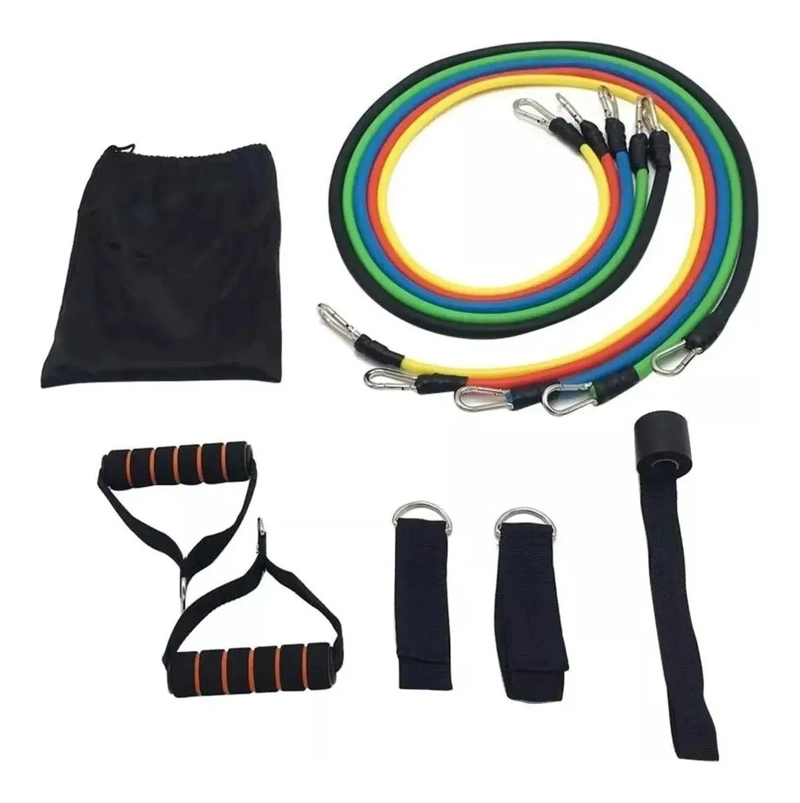 SET DE RUEDA ABDOMINAL Y LIGAS DE RESISTENCIA PARA EJERCICIO EN CASA - 2