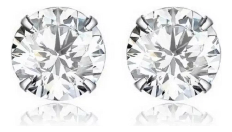 AROS PENDIENTES DE CIRCON BRILLANTE EN PLATA 925 DE ALTA CALIDAD - 1