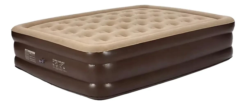 COLCHON INFLABLE ELE CTRICO 200X150X43 CM COLOR BEIGE PARA DESCANSO COMODO - 1