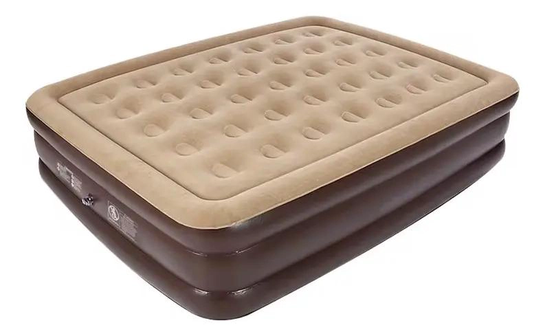COLCHON INFLABLE ELE CTRICO 200X150X43 CM COLOR BEIGE PARA DESCANSO COMODO - 2