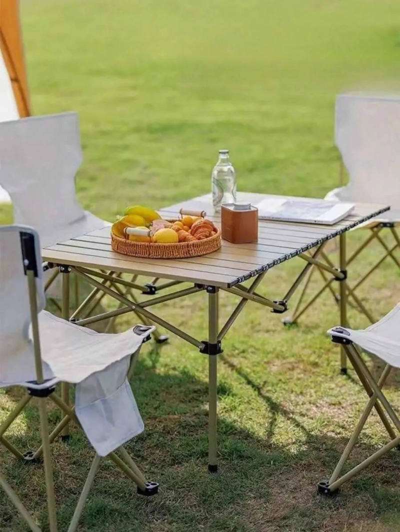 JUEGO DE MESA PLEGABLE CON 6 SILLAS PARA CAMPING Y EXTERIORES - 4