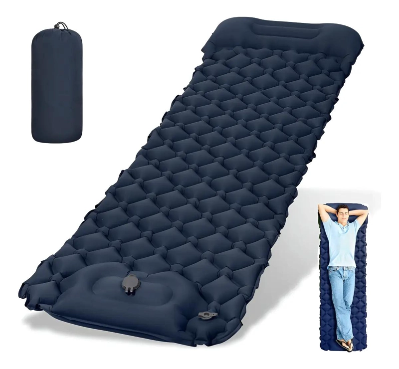COLCHON INFLABLE PLEGABLE PORTATIL IDEAL PARA ACAMPAR Y VIAJES - 1
