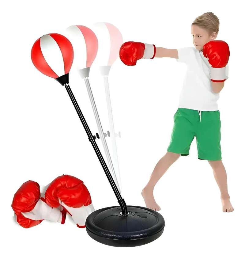 SET DE ENTRENAMIENTO PARA NIÑOS CON SACO DE BOXEO AJUSTABLE Y GUANTES - 1