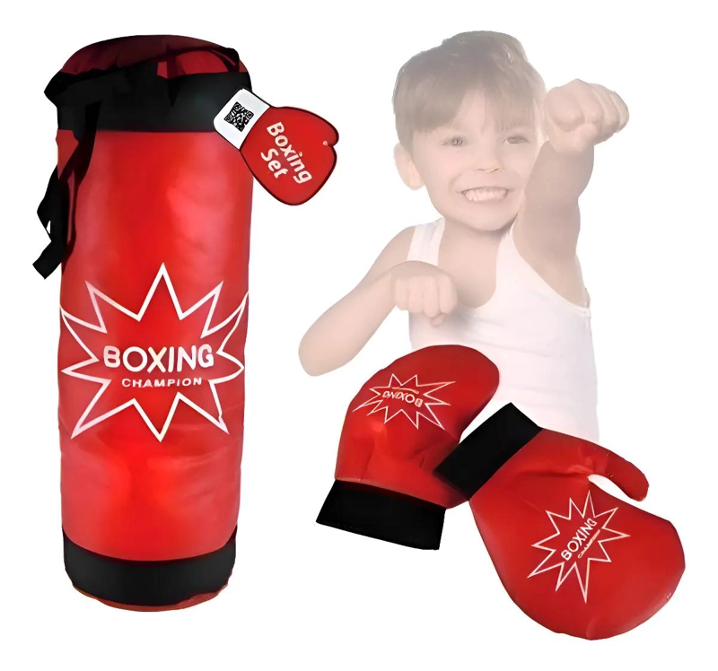 SET DE SACO DE BOXEO Y GUANTES PARA NIÑOS Y BEBE S - 1