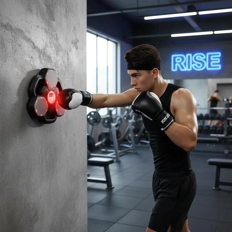MAQUINA DE BOXEO CON LUCES Y CONEXION BLUETOOTH PARA JUEGOS - 1