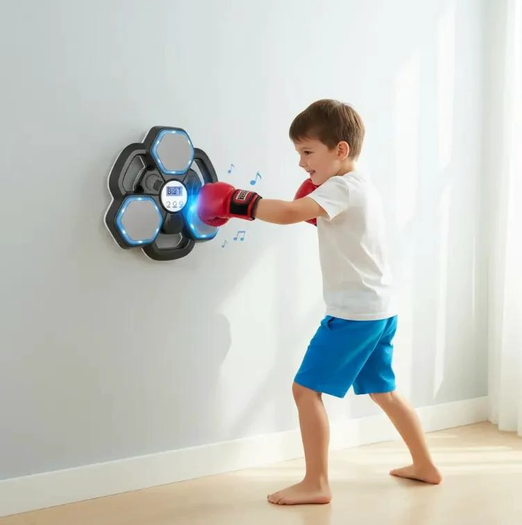 MAQUINA DE BOXEO CON LUCES Y CONEXION BLUETOOTH PARA JUEGOS - 2