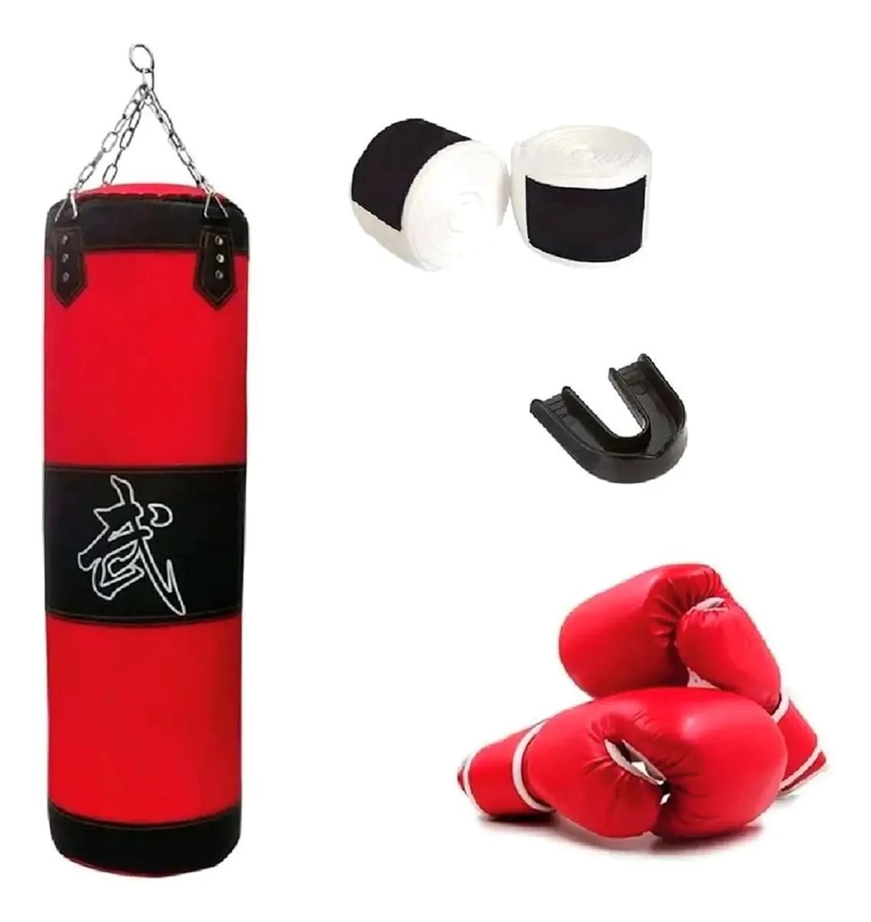 KIT COMPLETO PARA ENTRENAMIENTO DE BOXEO CON BOLSA, GUANTES Y PROTECTOR BUCAL - 1