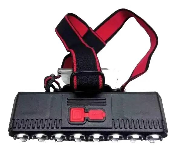 LINTERNA FRONTAL RECARGABLE CON 8 LUCES LED BLANCAS PARA CAMPING Y ACTIVIDADES - 3