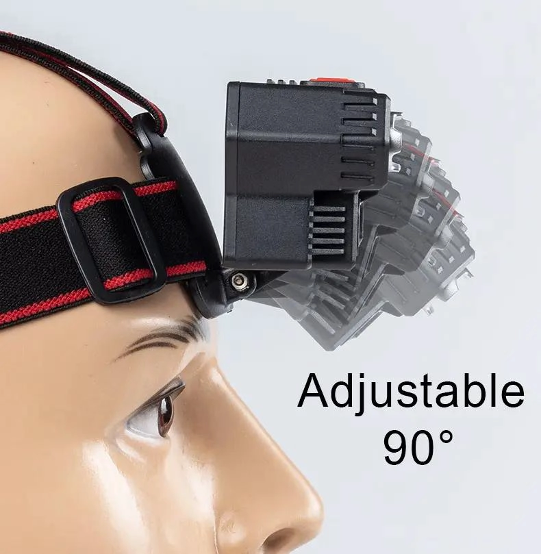LINTERNA FRONTAL RECARGABLE CON 8 LUCES LED BLANCAS PARA CAMPING Y ACTIVIDADES - 4