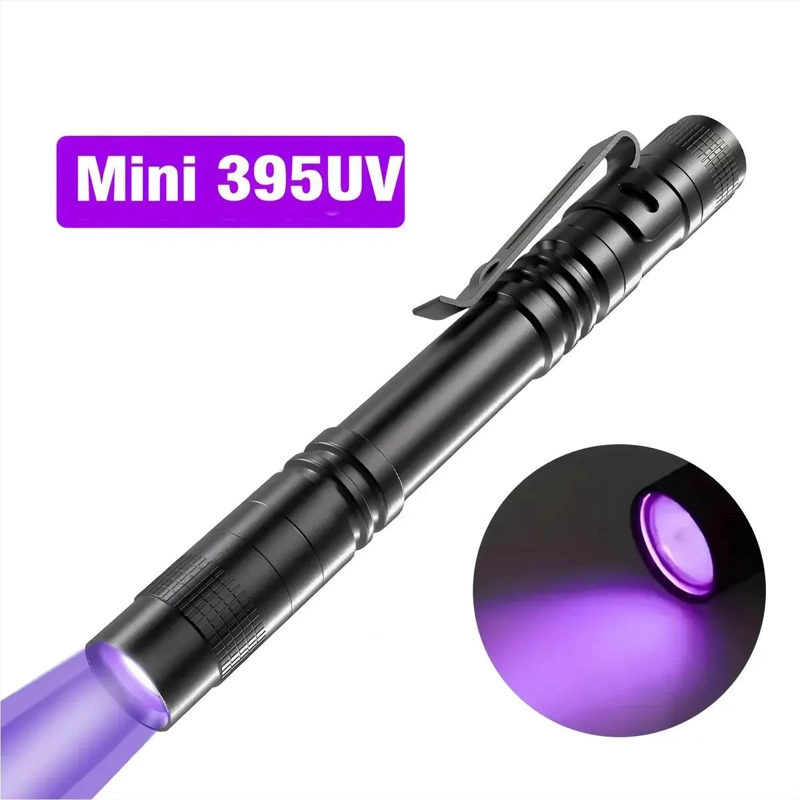 MINI LINTERNA CON LUZ ULTRAVIOLETA LED UV 395NM XP-E N4 ALCANCE 20 METROS - 2
