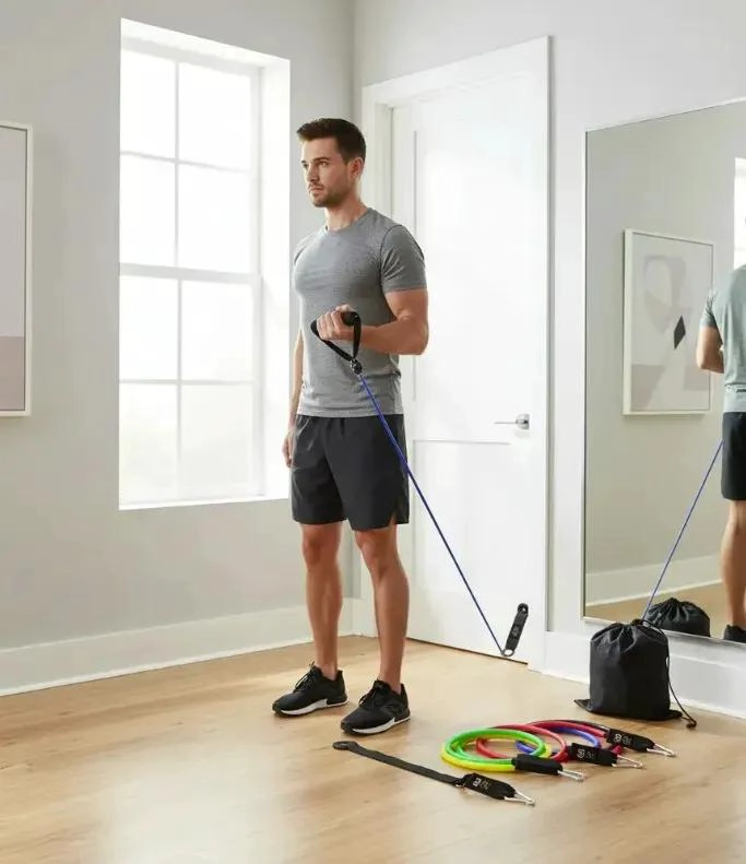 SET DE BANDAS ELASTICAS DE RESISTENCIA PARA EJERCICIOS CON 150 LIBRAS - 2