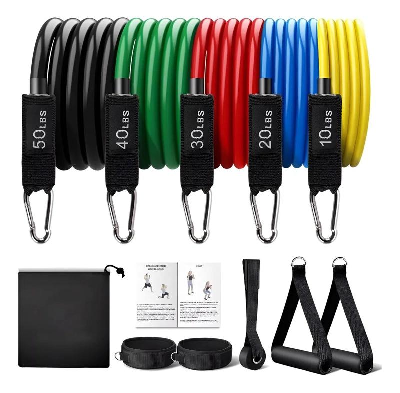 BANDAS ELASTICAS DE RESISTENCIA PARA EJERCICIOS CON 150 LB DE FUERZA - 1