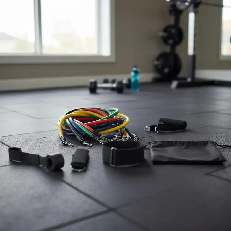 KIT COMPLETO DE BANDAS ELASTICAS PARA EJERCICIO CON 11 PIEZAS VARIADAS - 1