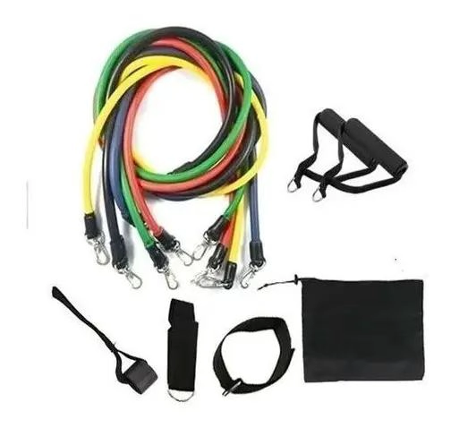 KIT COMPLETO DE BANDAS ELASTICAS PARA EJERCICIO CON 11 PIEZAS VARIADAS - 2