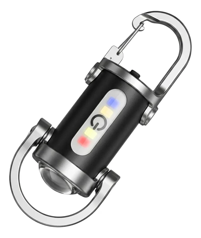 GENÉRICO LINTERNA LLAVERO RECARGABLE CON LED POTENTE Y CLIP MINI USB