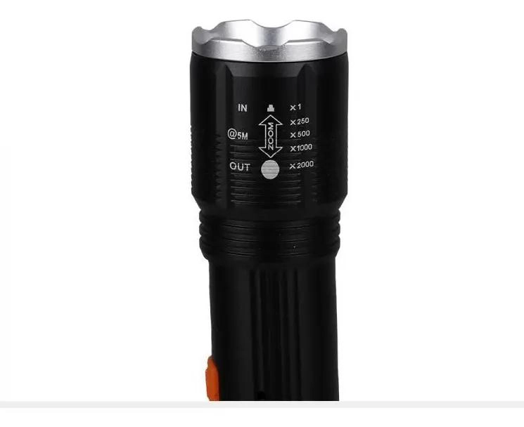 LINTERNA RECARGABLE CON ZOOM Y LUZ COB Y P50 PARA USO VERSATIL - 3