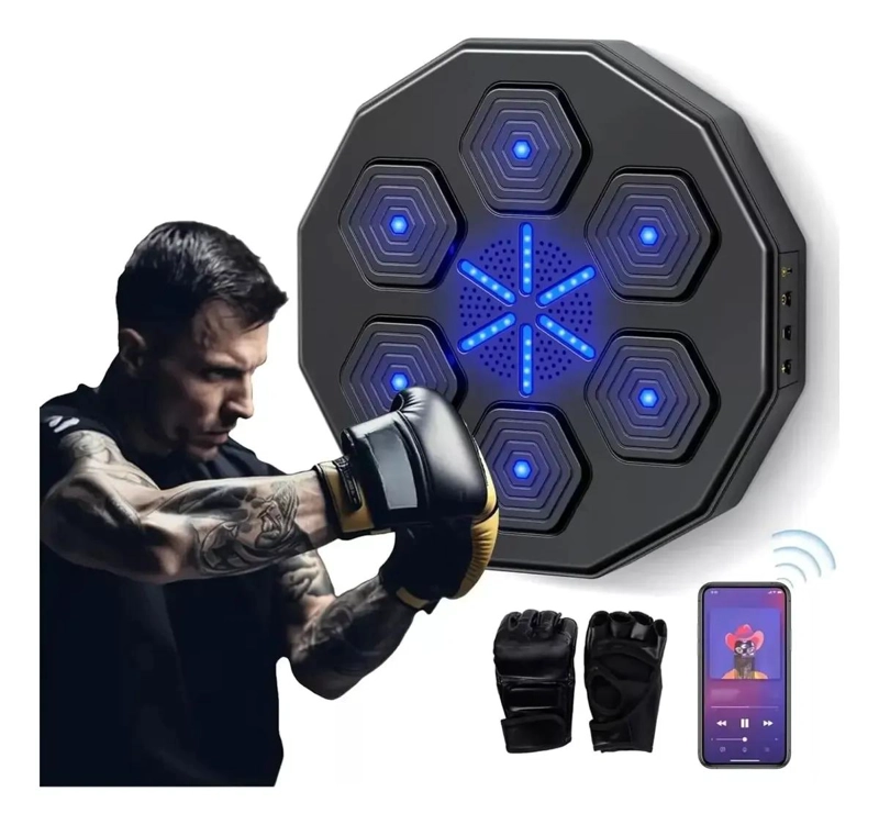 MAQUINA DE BOXEO CON GUANTES Y CONEXION BLUETOOTH PARA ARTES MARCIALES - 1