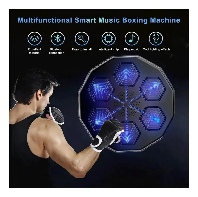 MAQUINA DE BOXEO CON GUANTES Y CONEXION BLUETOOTH PARA ARTES MARCIALES - 2