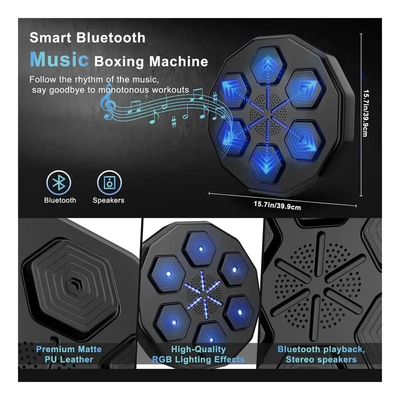 MAQUINA DE BOXEO CON GUANTES Y CONEXION BLUETOOTH PARA ARTES MARCIALES - 3