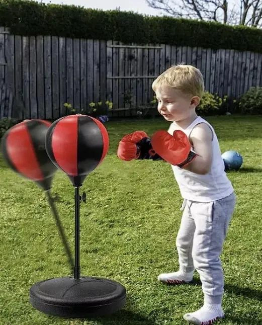SET DE ENTRENAMIENTO DE BOXEO PARA NIÑOS CON BALON Y BASE ESTABLE - 1