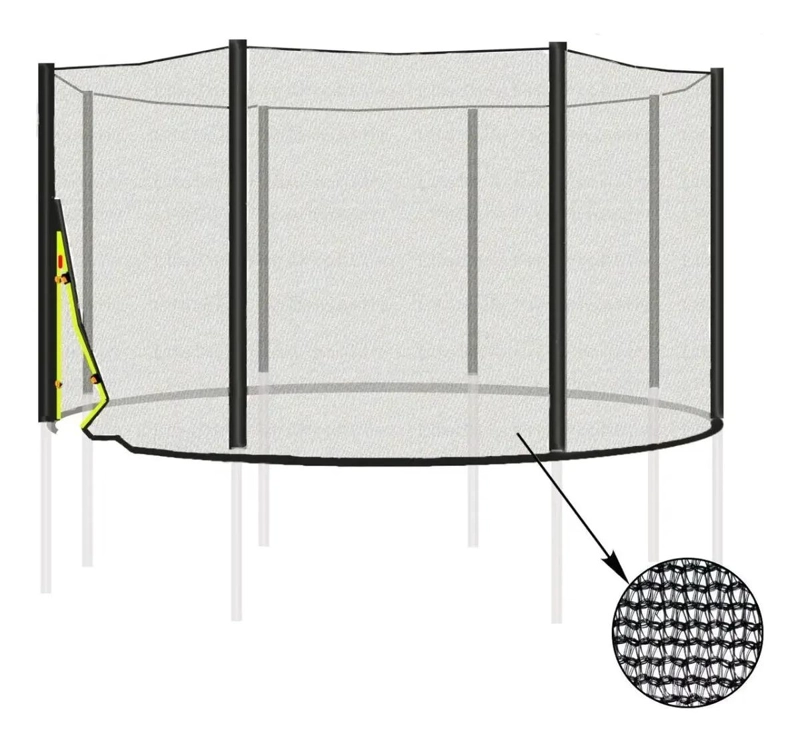 MALLA DE SEGURIDAD PARA CAMA ELASTICA DE 305 CM CON 8 PILARES - 3