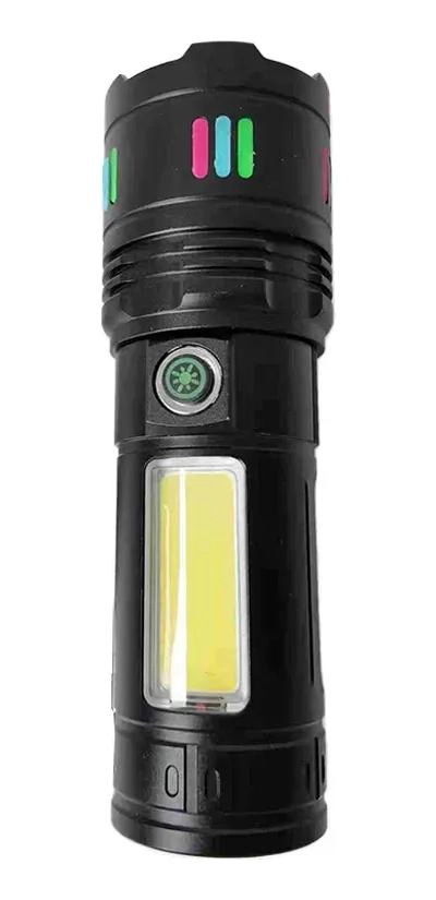 LINTERNA TACTICA RECARGABLE CON LUZ LED DE ALTA POTENCIA Y LARGO ALCANCE - 4
