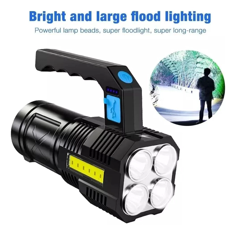 LINTERNAS LED TACTICAS RECARGABLES CON LUZ POTENTE Y ALCANCE LARGO PACK 2 - 2
