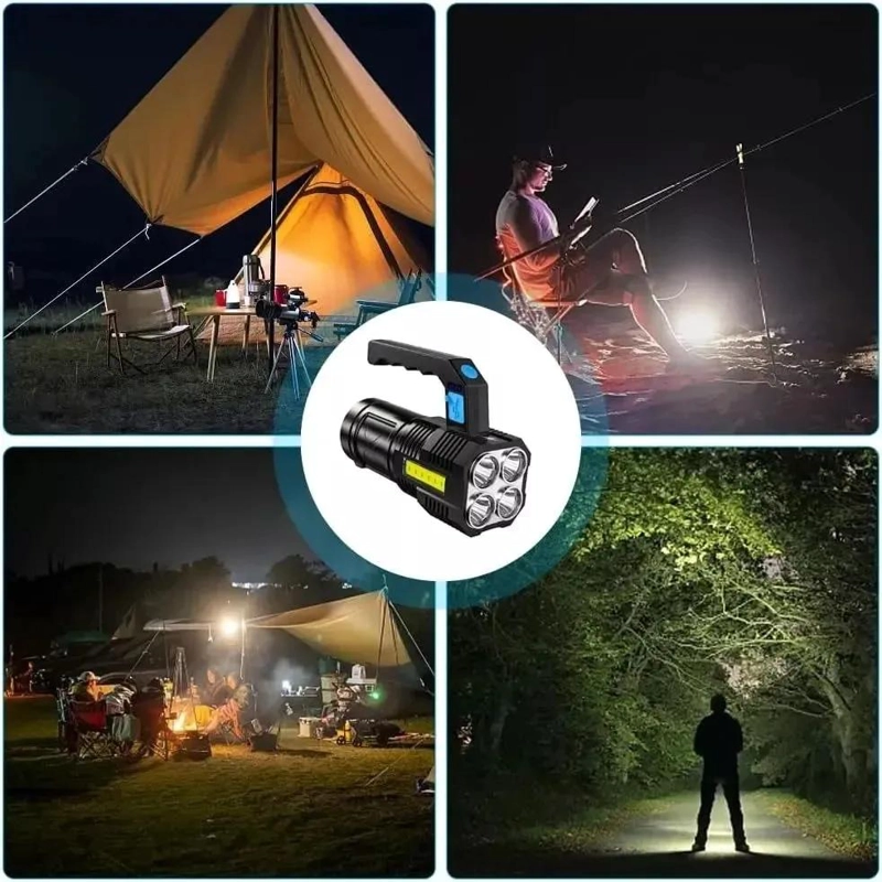 LINTERNAS LED TACTICAS RECARGABLES CON LUZ POTENTE Y ALCANCE LARGO PACK 2 - 3