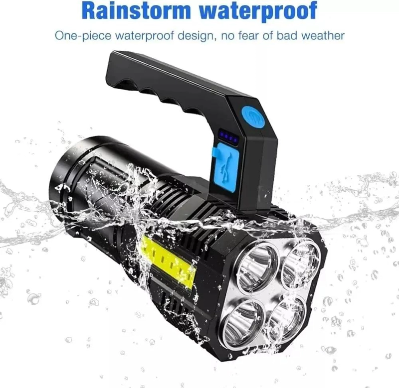 LINTERNAS LED TACTICAS RECARGABLES CON LUZ POTENTE Y ALCANCE LARGO PACK 2 - 5