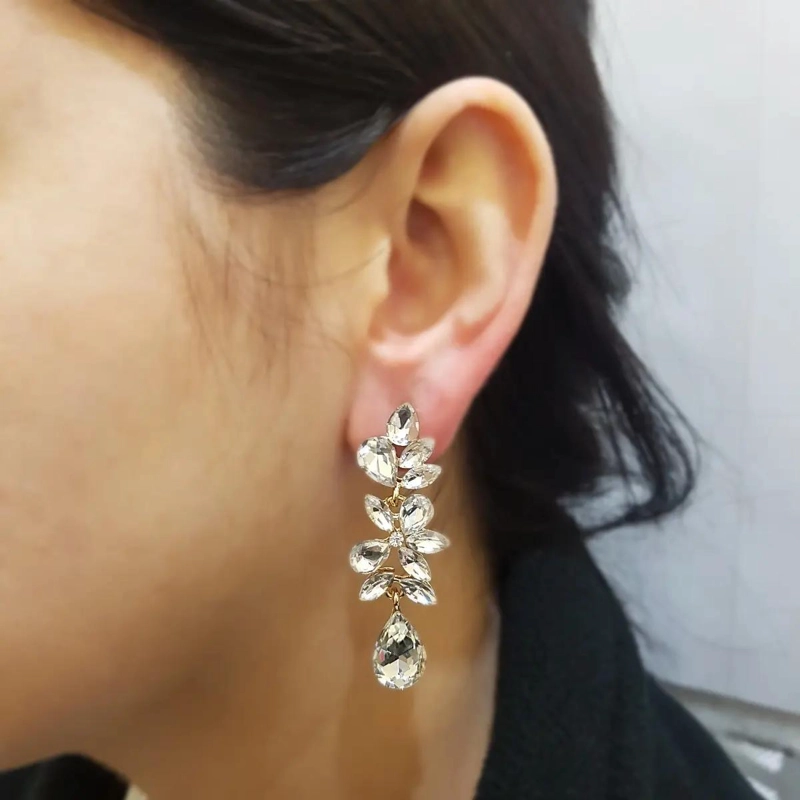AROS DE FANTASIA CON CRISTALES PARA FIESTA ELEGANTES - 3