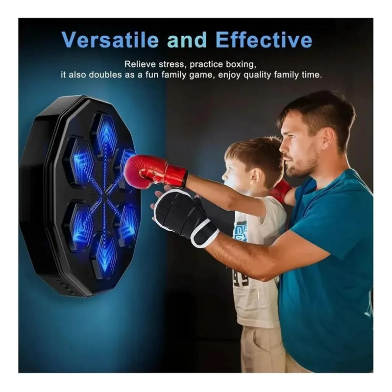MAQUINA DE BOXEO CON FUNCION MUSICAL Y CONEXION BLUETOOTH CON GUANTES INCLUIDOS - 3