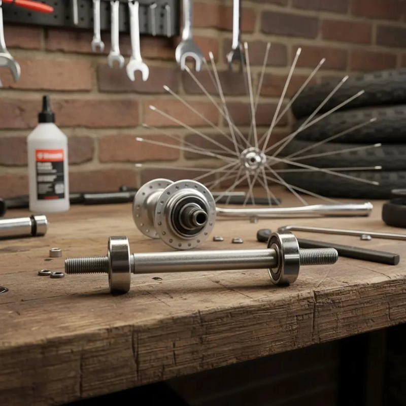 EJE TRASERO CON RODAMIENTOS SELLADOS 3/8 X 145 MM PARA BICICLETAS - 5
