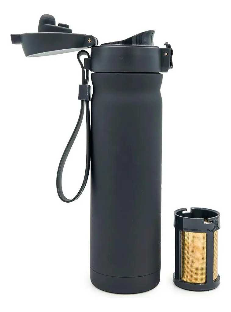 VASO TE RMICO PORTATIL COLOR GRAFITO CON CAPACIDAD DE 400 ML - 1