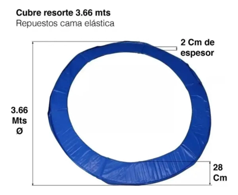 PROTECTOR PARA RESORTES DE CAMA ELASTICA DE 3.66 METROS - 2