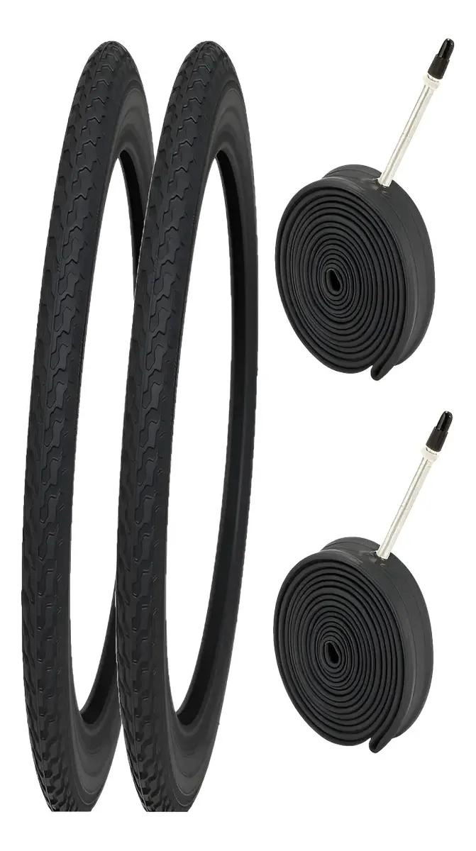 NEUMATICOS PARA BICICLETA 700X28C CON 2 CAMARAS Y VALVULA FRANCESA - 1