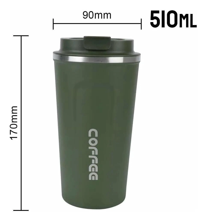 VASO TE RMICO PORTATIL DE ACERO INOXIDABLE CON DOBLE CAPA PARA CAFE - 3