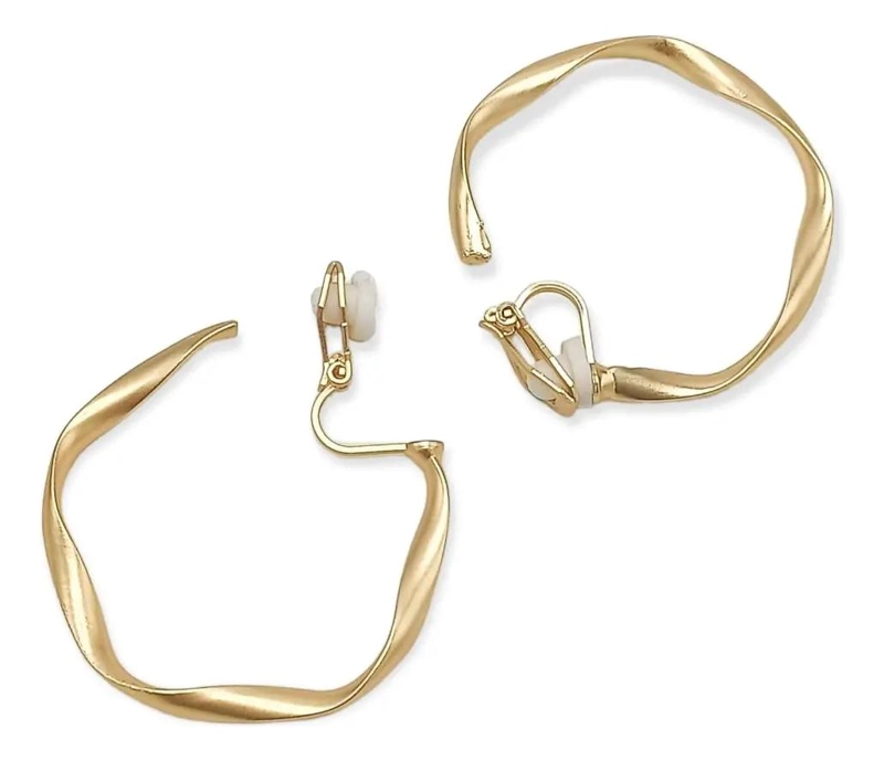 AROS FINOS SIN PERFORACION CON RELIEVE BAÑADOS EN ORO DE ALTA CALIDAD - 4