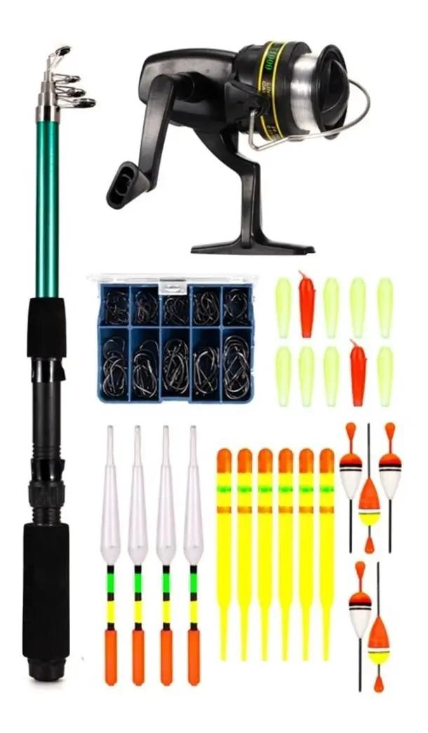 CAÑA TELESCOPICA PARA PESCA CON ACCESORIOS PARA NIÑOS - 1
