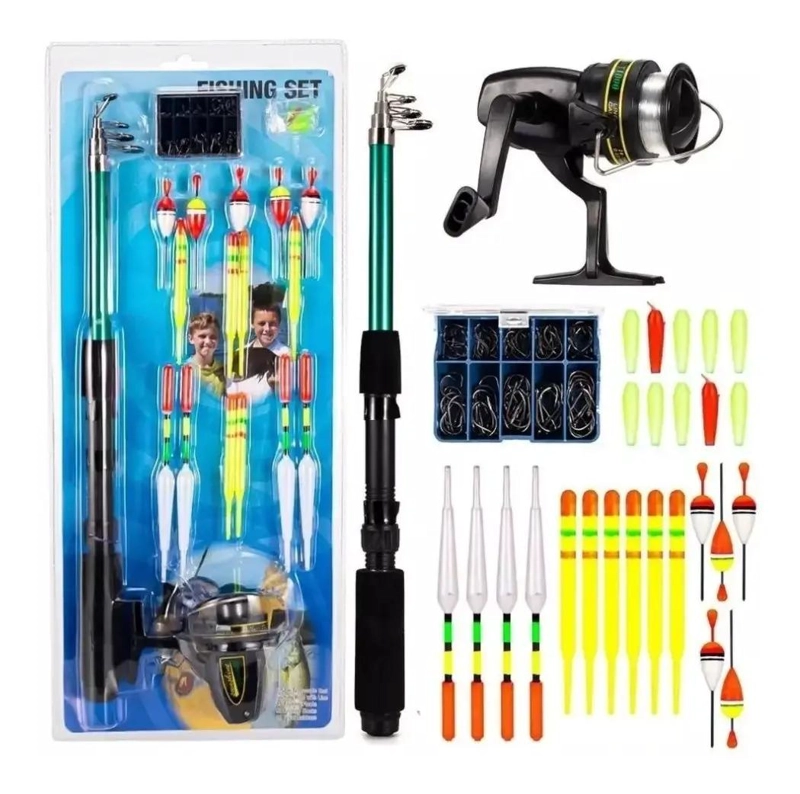 CAÑA TELESCOPICA PARA PESCA CON ACCESORIOS PARA NIÑOS - 3
