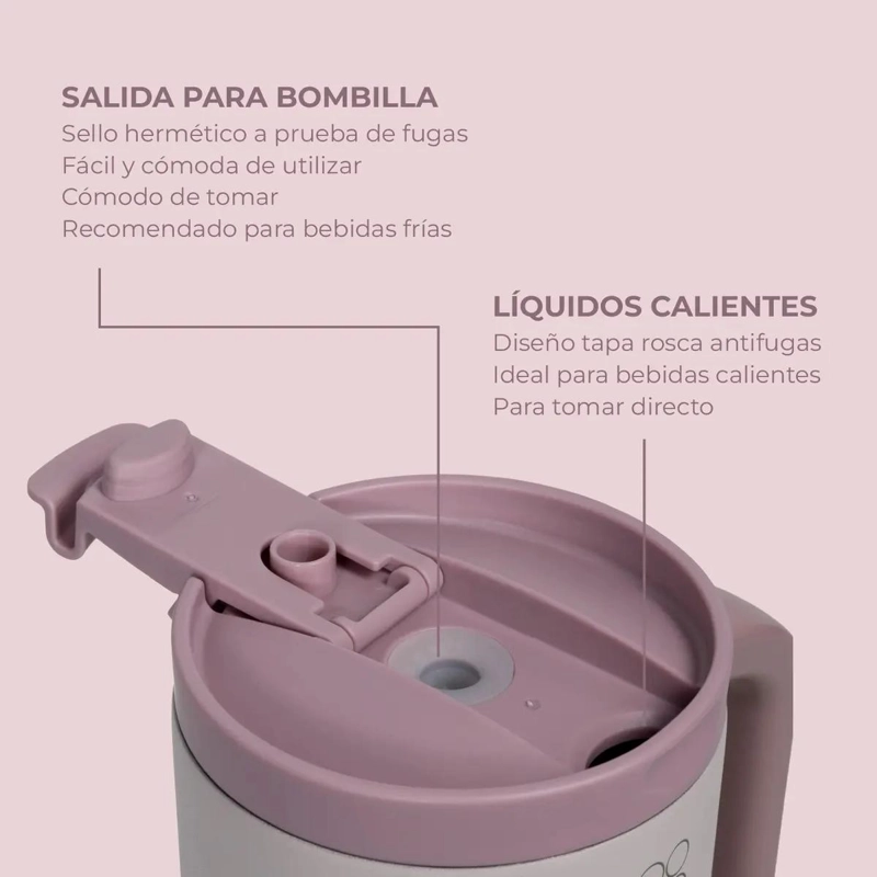 VASO TE RMICO PARA BEBIDAS FRIAS Y CALIENTES DE ACERO INOXIDABLE 1.2 LITROS - 1