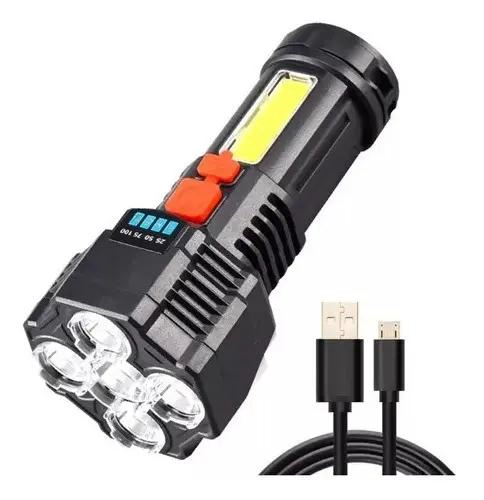 LINTERNA TACTICA RECARGABLE LED 1200 LUMENES RESISTENTE AL AGUA - 1