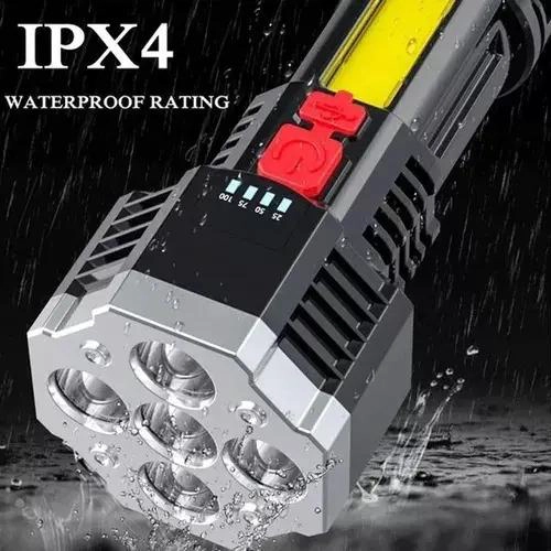 LINTERNA TACTICA RECARGABLE LED 1200 LUMENES RESISTENTE AL AGUA - 4
