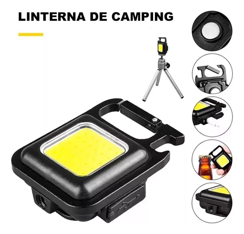 LINTERNA LED RECARGABLE CON IMAN Y LLAVERO MULTIFUNCIONAL - 5