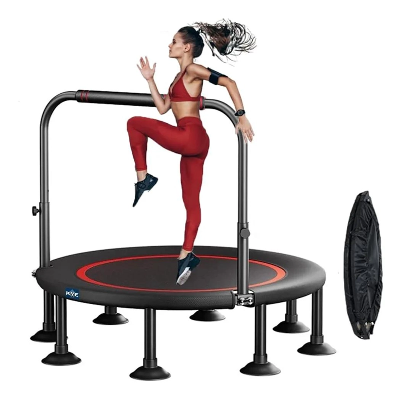 TRAMPOLIN PLEGABLE PARA EJERCICIO AEROBICO CON LIGAS FITNESS DE 100 CM - 1