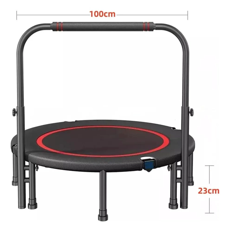 TRAMPOLIN PLEGABLE PARA EJERCICIO AEROBICO CON LIGAS FITNESS DE 100 CM - 2